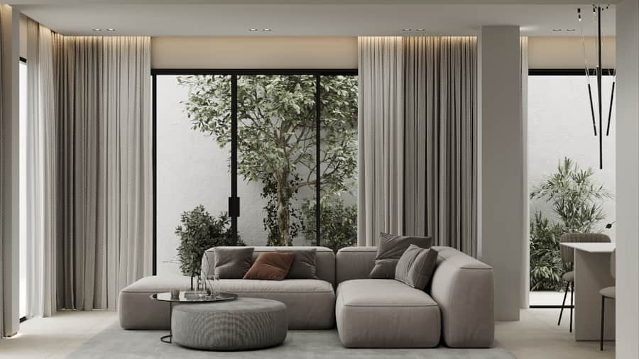 Full living area of AZULIS Athos villa during the daytime in Golfo Aranci, by RENTAL12