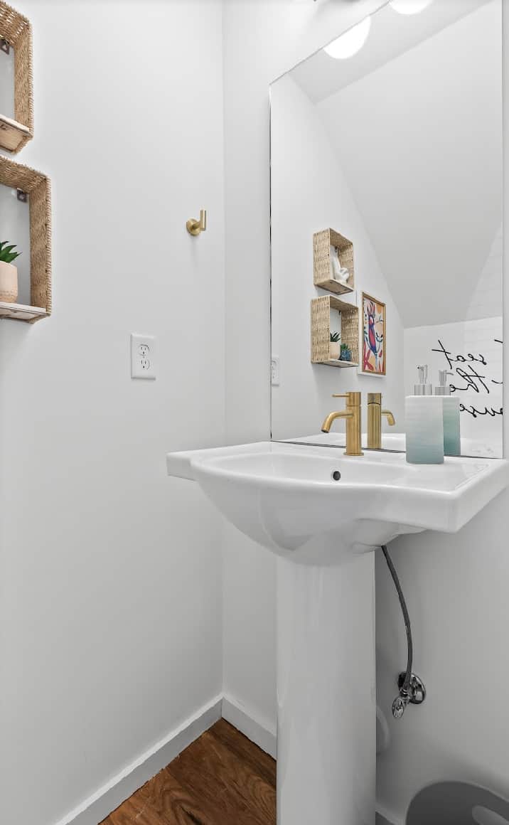 Half bathroom on first floor