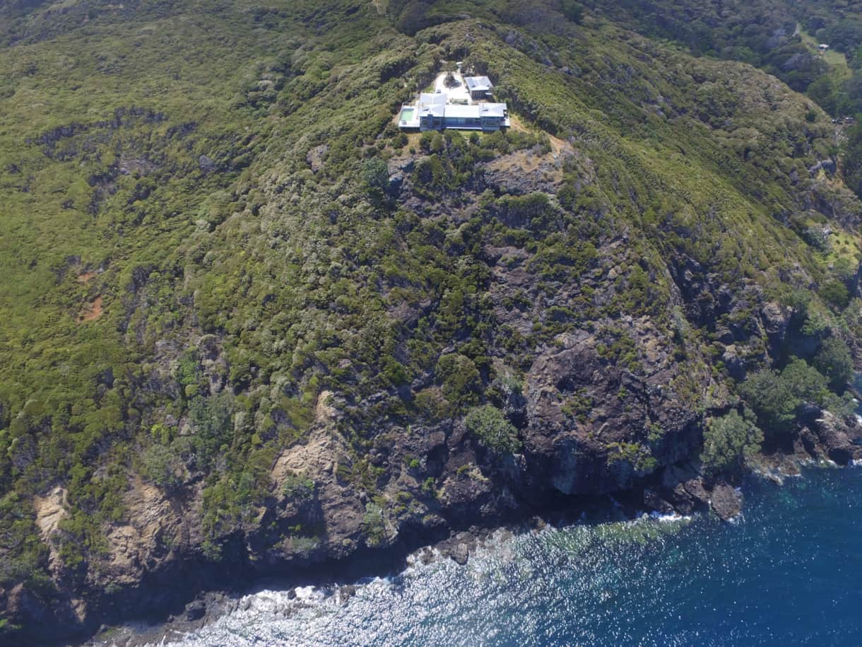 perched on cliff top