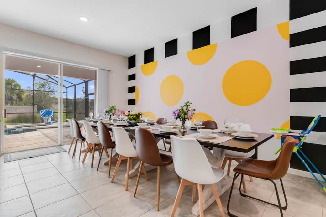 Have a great family time in this huge Dining Table