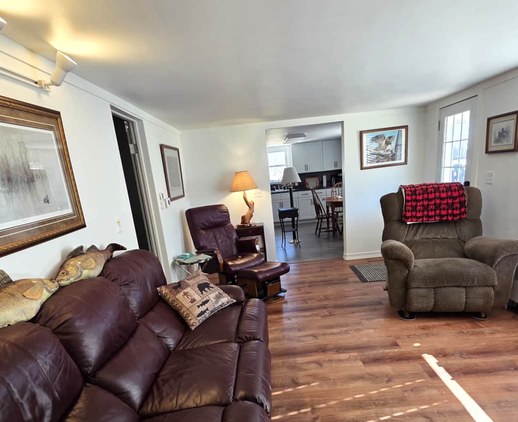 Livingroom view facing kitchen Livingroom view facing kitchen