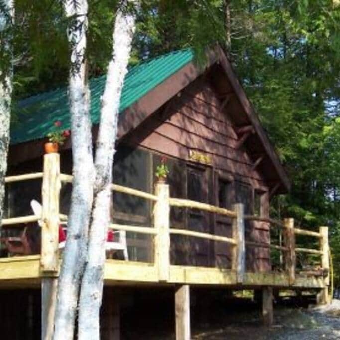 Camp Anne Pet Friendly Waterfront Cabin with Loft in Saranac Lake