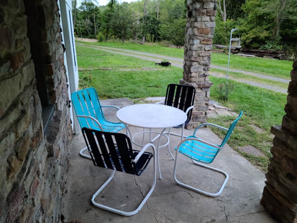 Enjoy dinner outside on the covered porch