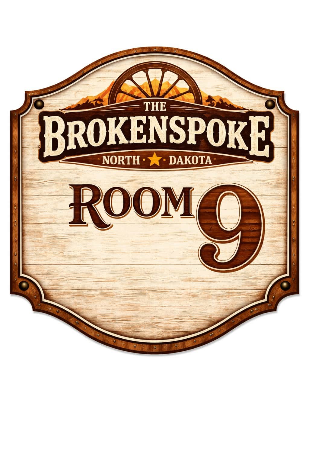 Room 9 sign