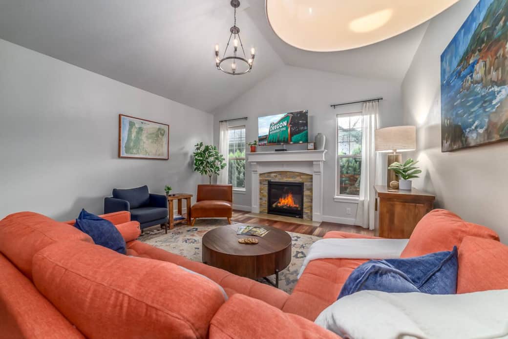 Living Room - Gas fireplace, 55" TV with Cable/Disney+, Board games & Cards located in Hutch