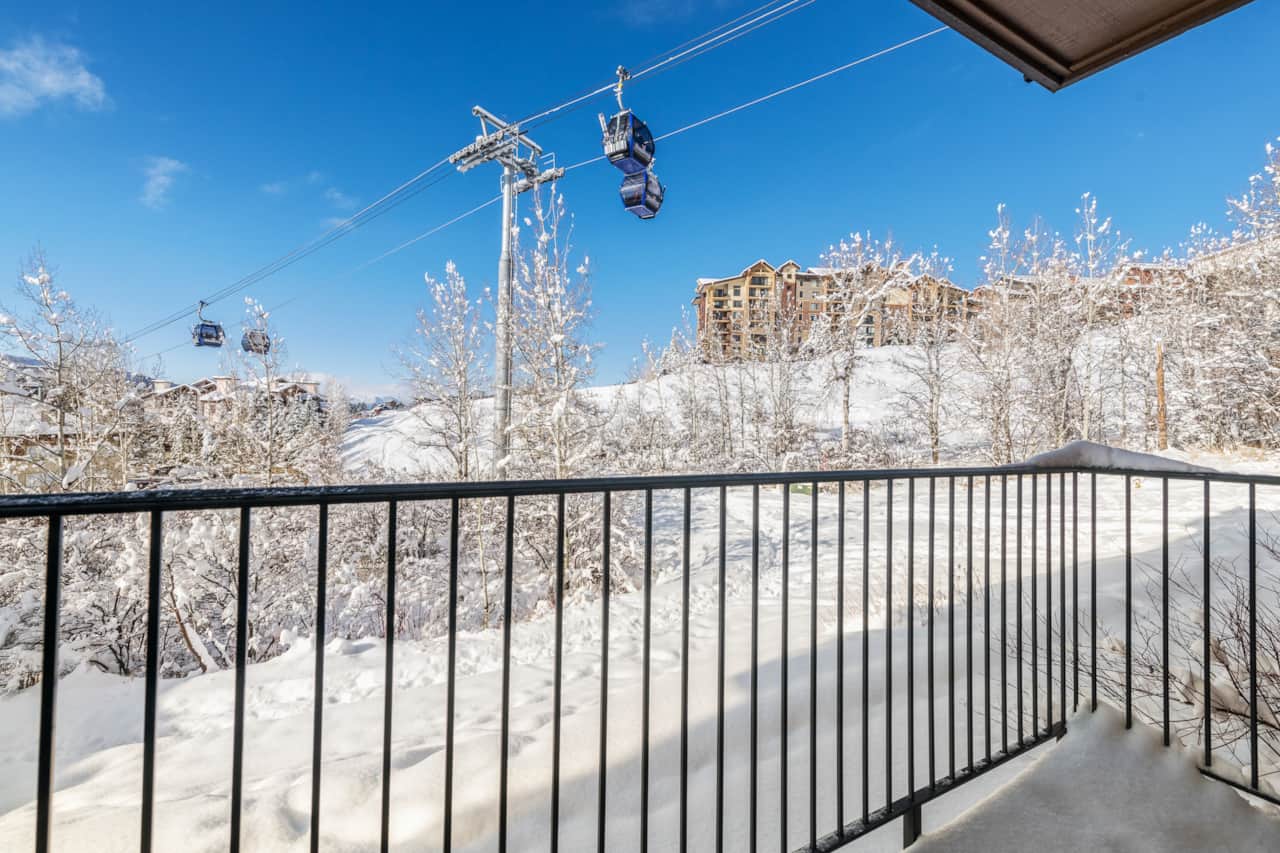 Private balcony with veiws of the Steamboat Gondola