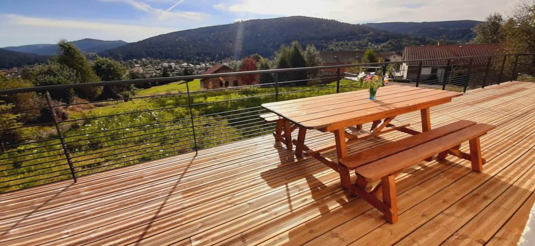 La belle vue sur la terrasse