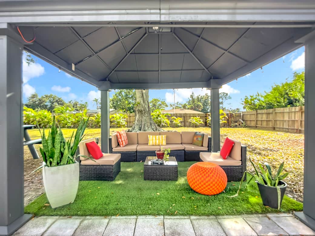 Covered seating for a casual atmosphere Covered seating for a casual atmosphere