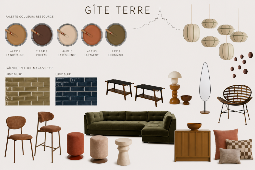 Planche déco - Gîte Terre Planche déco - Gîte Terre