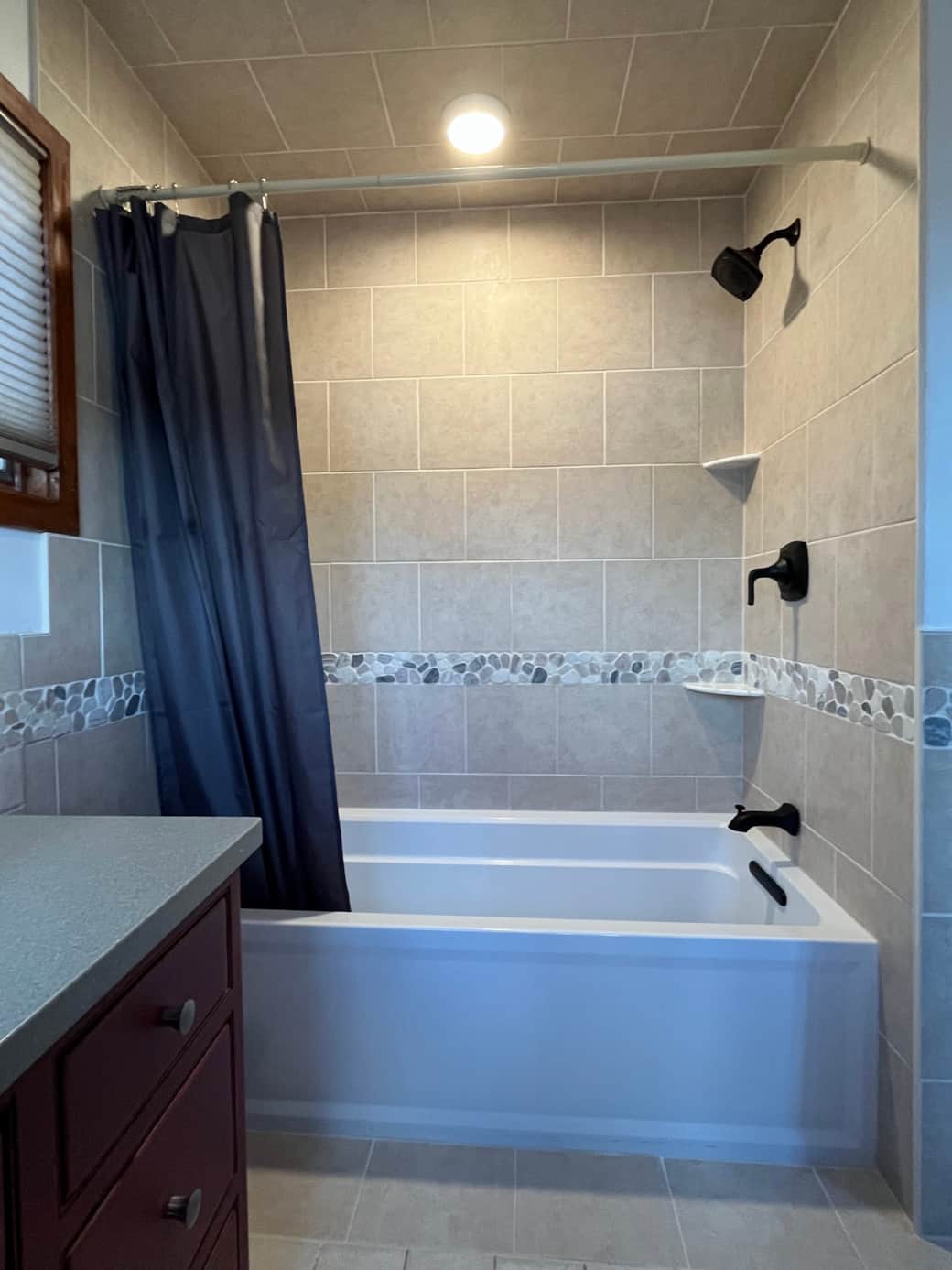 Primary Bathroom - newly refinished  tub & shower