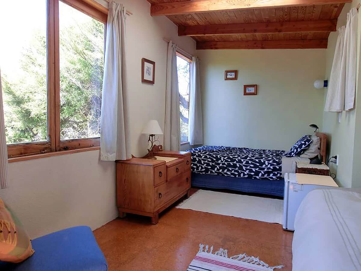 Two single beds with views