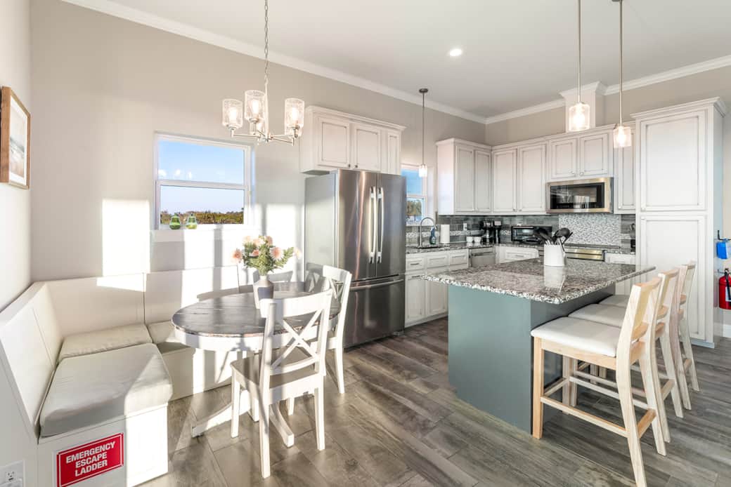 Dining Table Seats Four w/ Three Additional Barstools