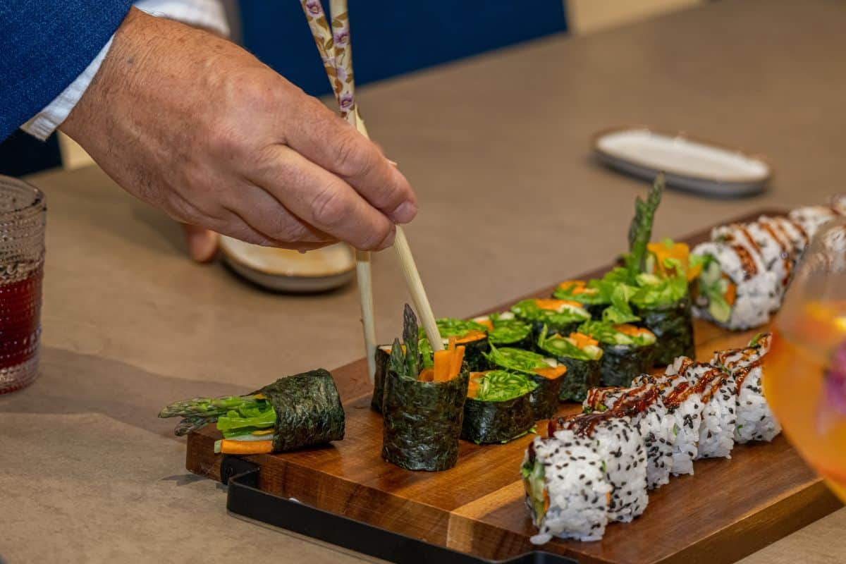 Private chef's prepared sushi at Villa Sueño.