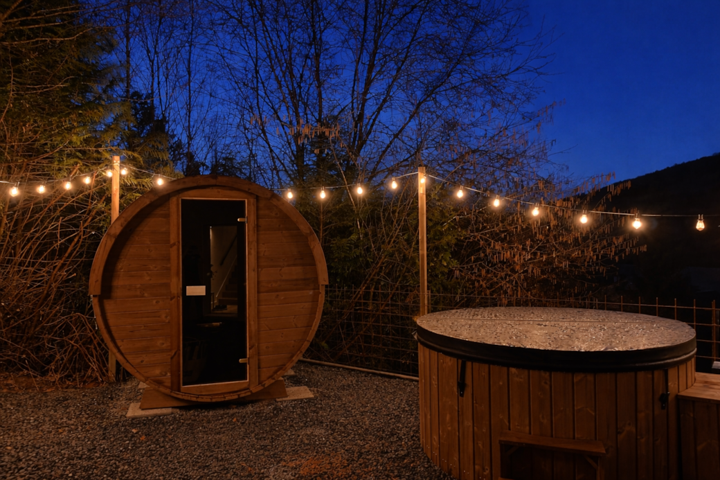 Privé spa met sauna en hottub Privé spa met sauna en hottub