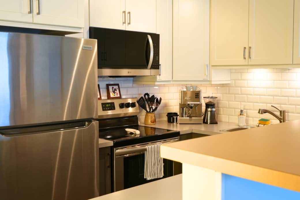 Well equipped newly renovated kitchen.