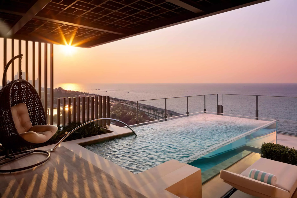 ATR Sky Pool Villa Terrace Sunset
