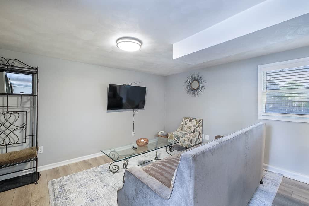 Living room with flat screen TV