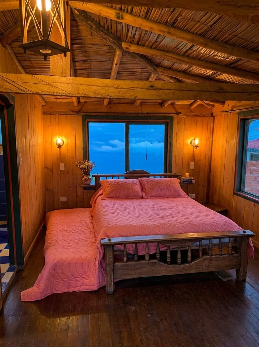 Rustic Bedroom with Wooden Elements