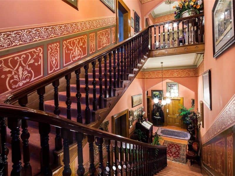 Bishop’s Palace ghost tour at night in Galveston