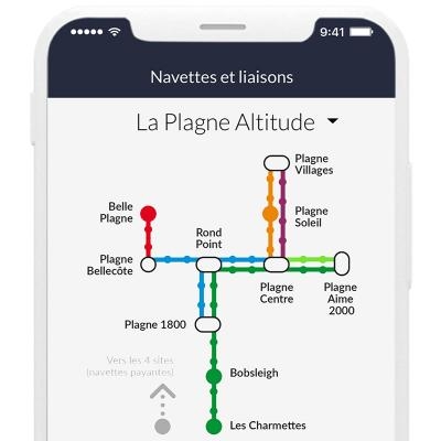 La plagne Inter village bus network