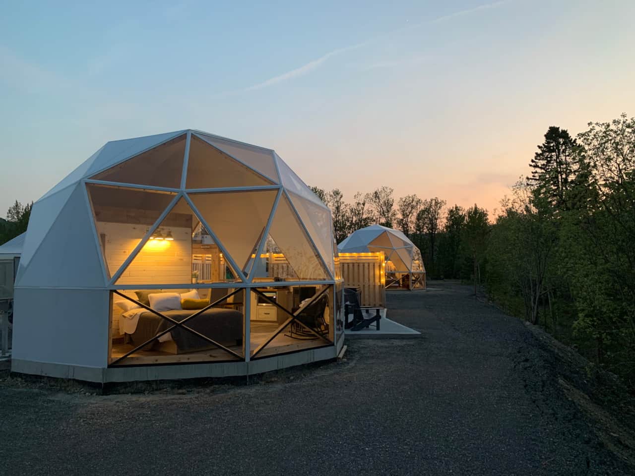 Evening-View-after-a-kayak-ride-at-Appalaches-Domes-and-Spa-Geodomes-Canada-Old-Church-Cottages-NB