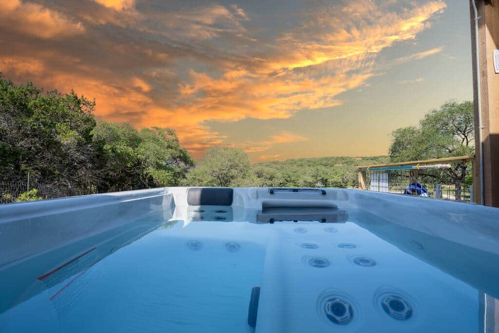 View from hot tub!