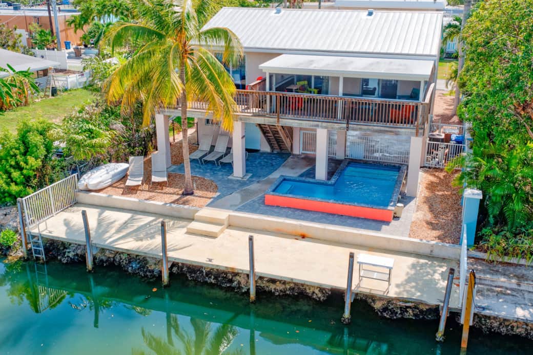 Aerial view of the dock