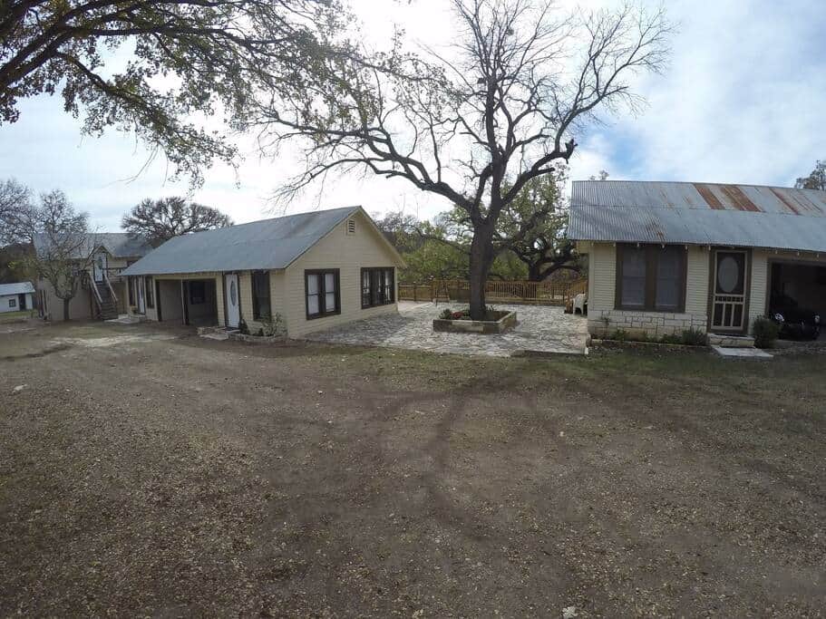 Front of the cabins