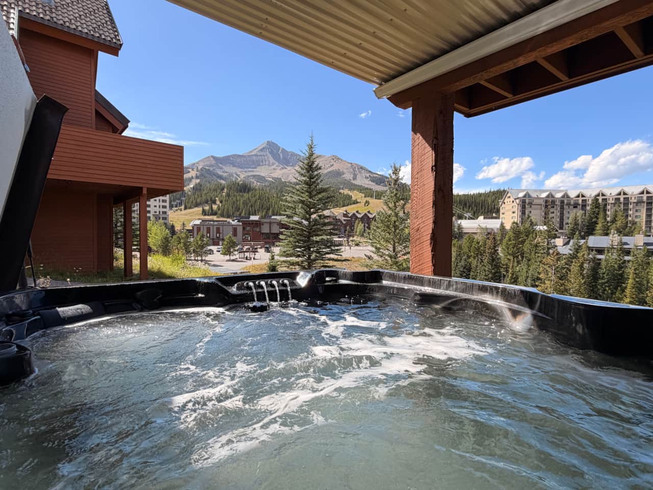 Private outdoor hot tub
