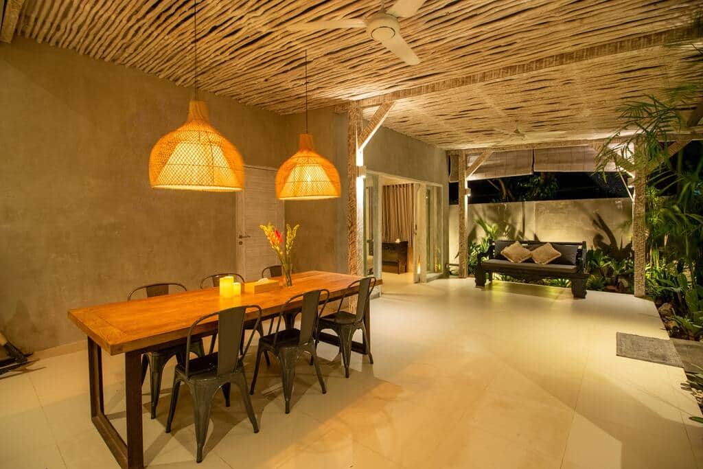 The stylish dining area 