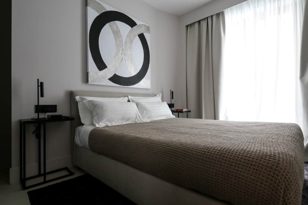 King-szied bed with Master Bedroom complete with premium linens