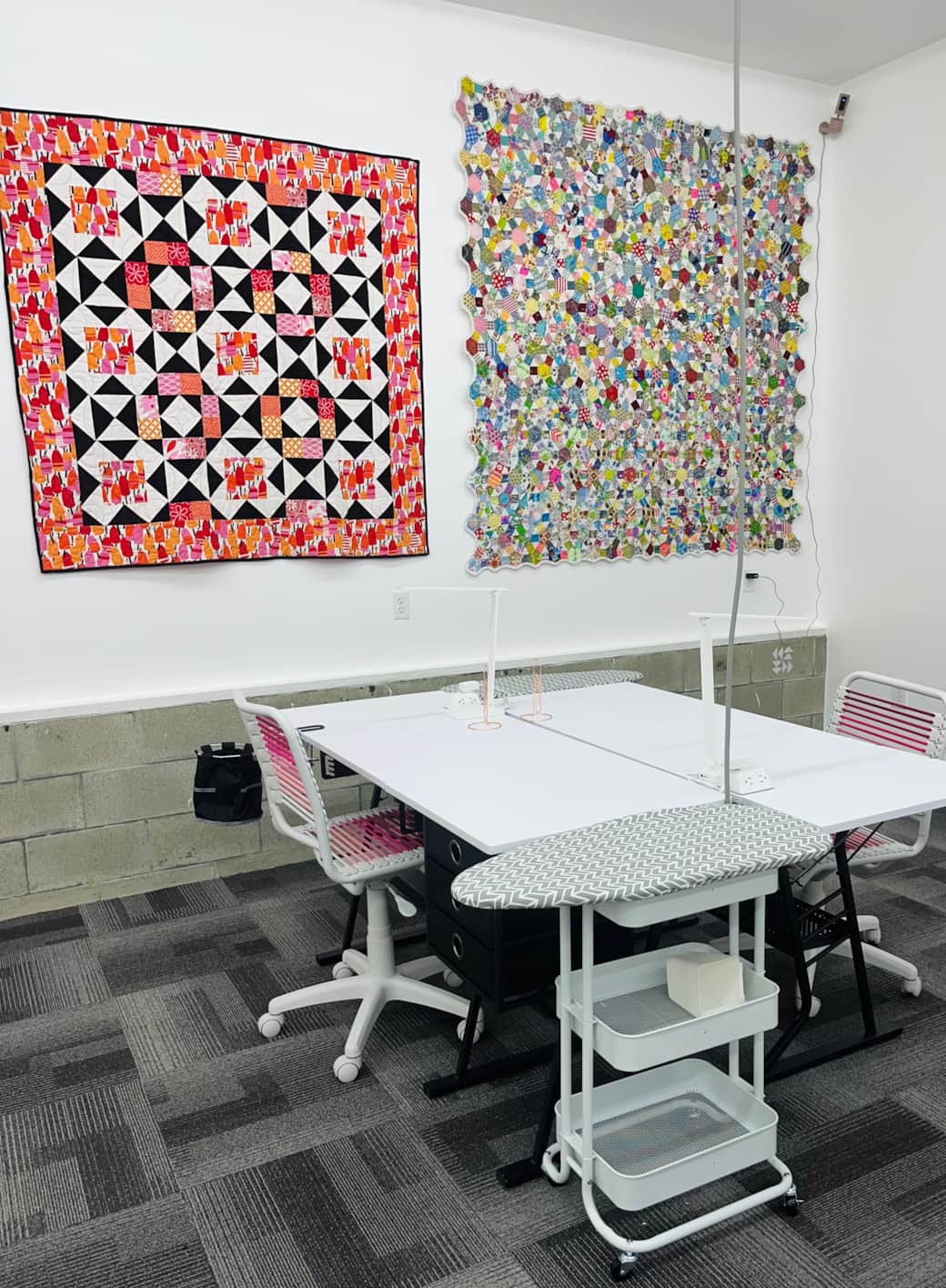 Sewing studio set up