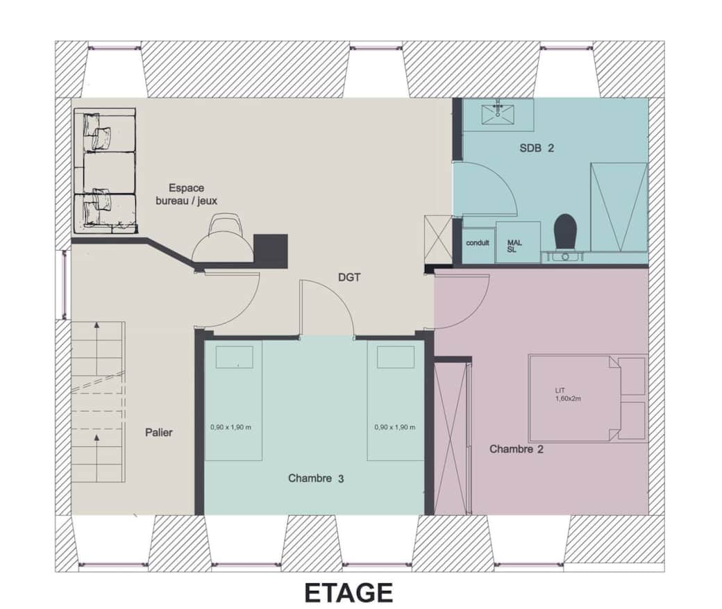 Plan de l'étage Plan de l'étage