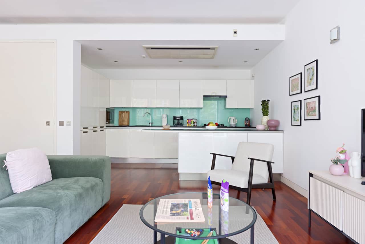 Fully equipped kitchen beside the spacious lounge
