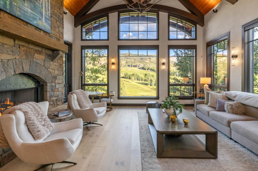 Spacious and open, the main seating area at Vista Haus offers a warm and welcoming place to relax Spacious and open, the main seating area at Vista Haus offers a warm and welcoming place to relax