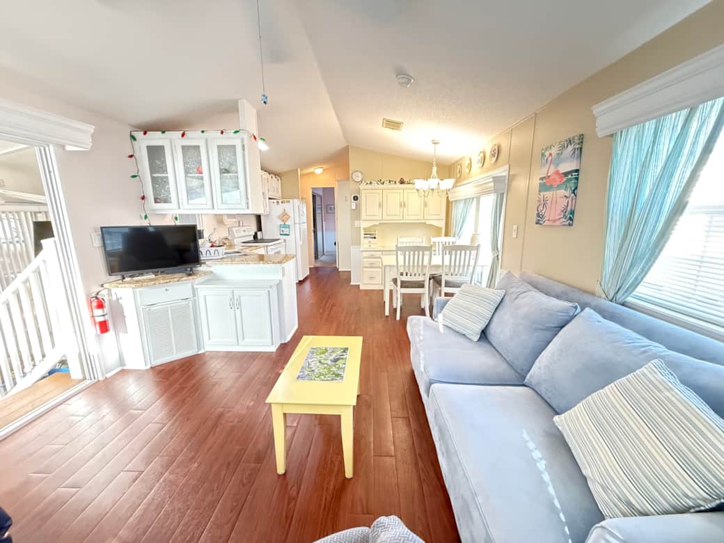 Bright, comfortable space to recharge after a day exploring.