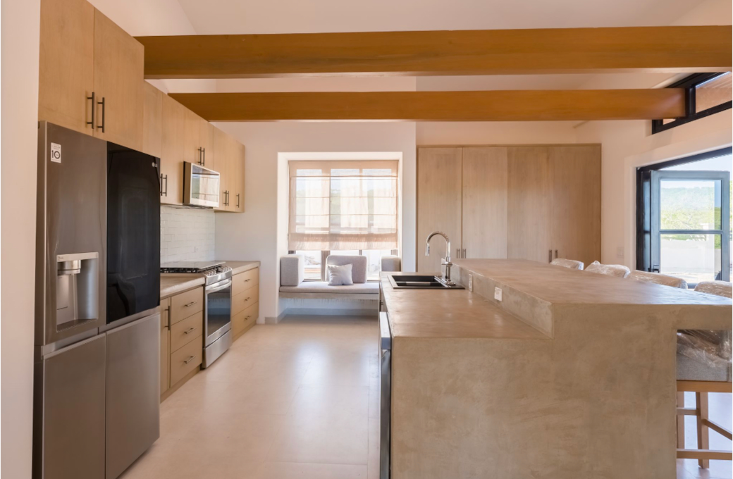 Indoor Kitchen and Island