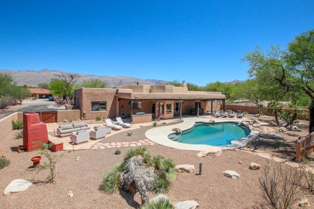 Back yard pool and spa