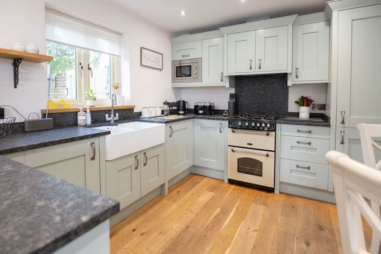 Bright kitchen space with all modern conveniences.