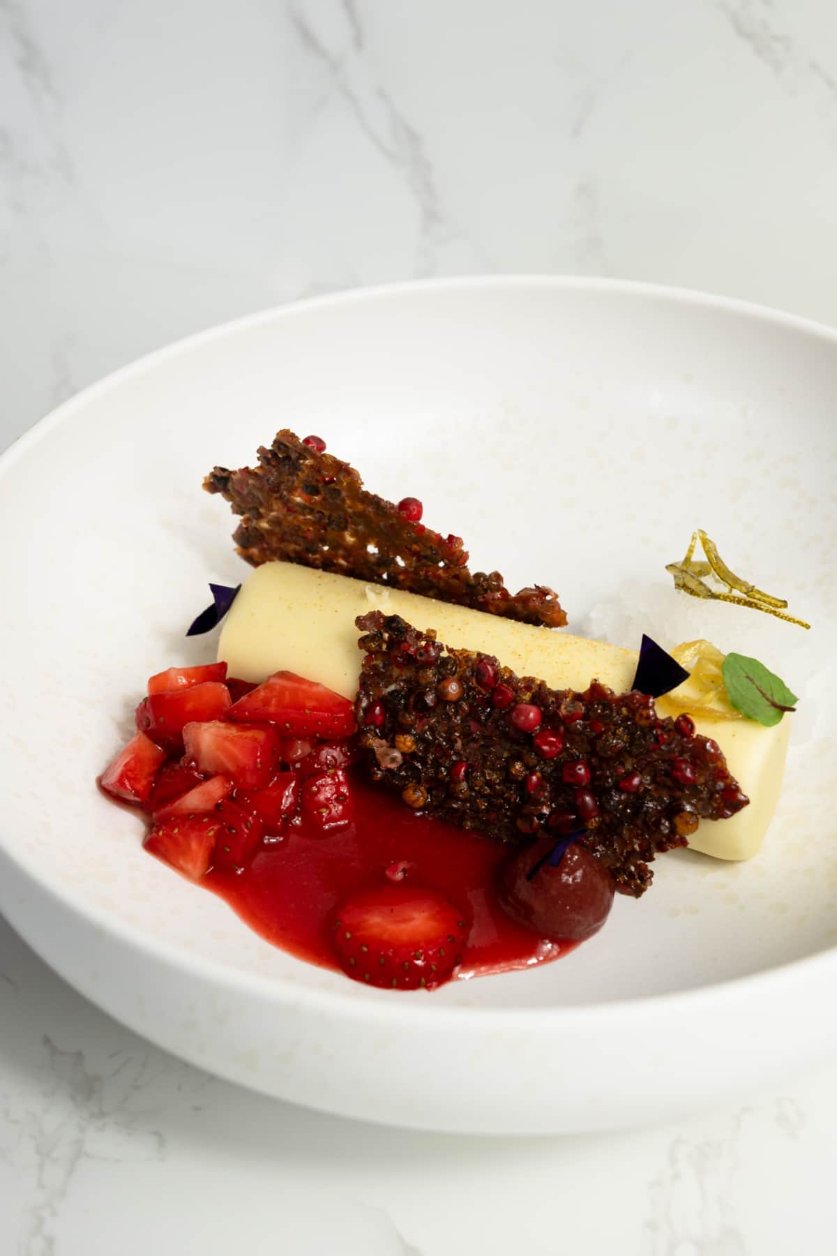 Beautifully plated dishes from a private chef dining experience