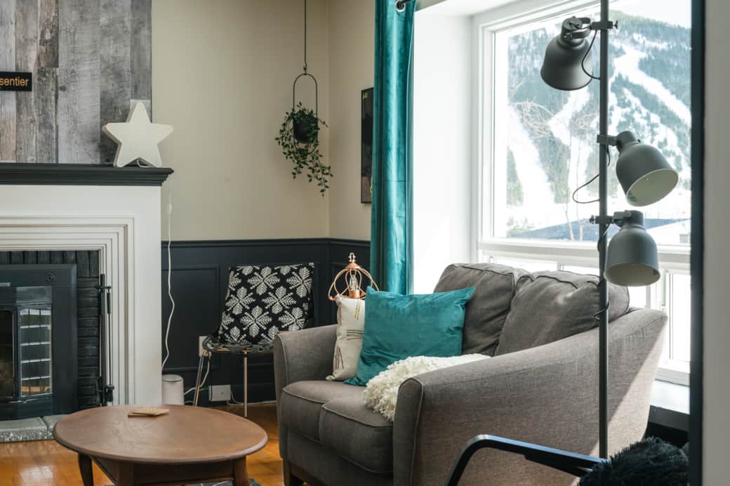 The Trail House Fireplace and Mt Porphyre Vacation Home in Murdochville