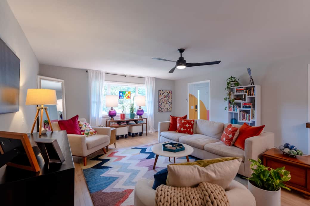 The perfect spot for family game nights and morning coffee.