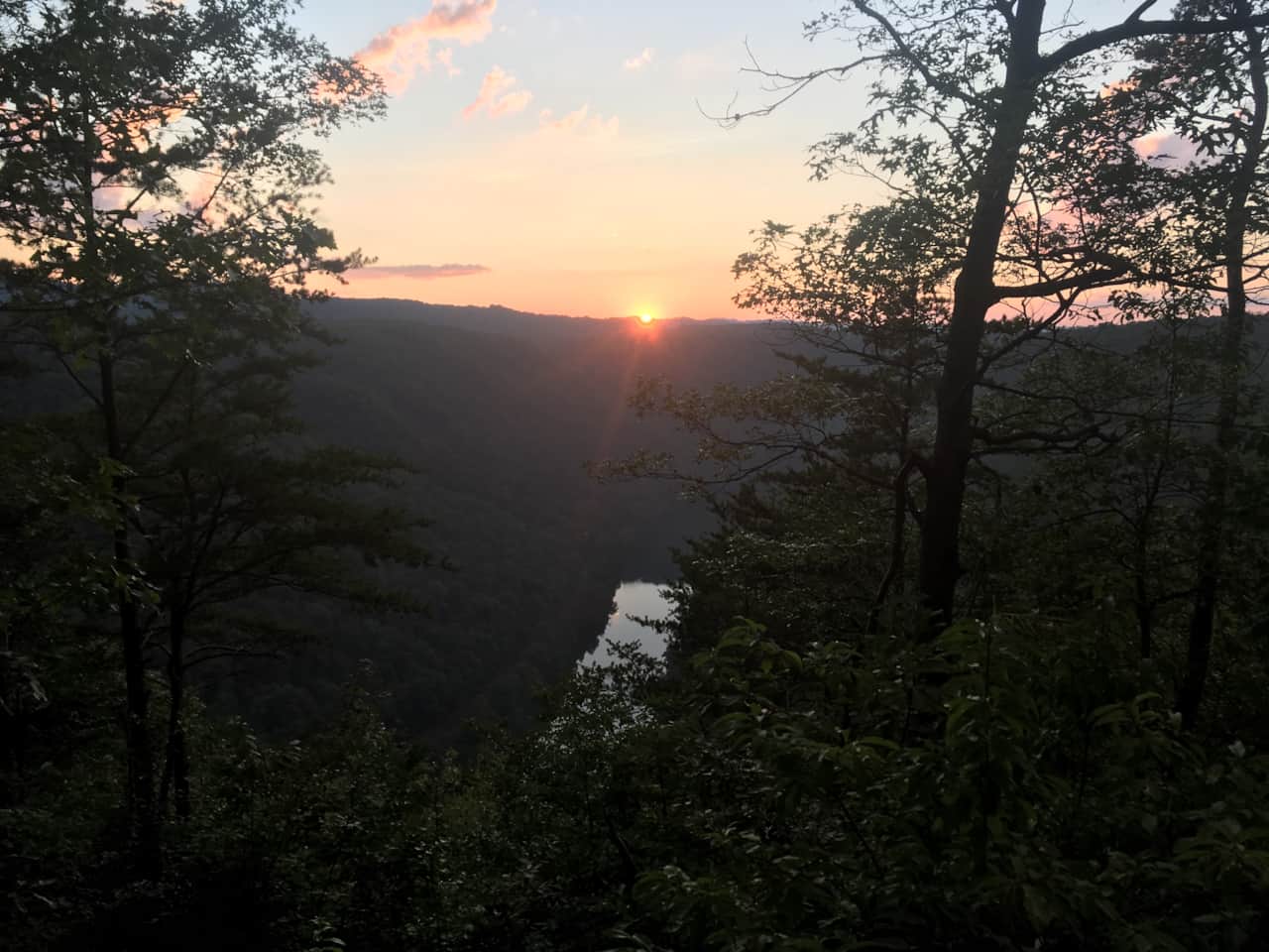 Sunset with the river