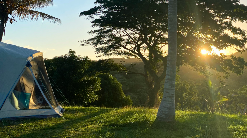 Tent Site at Sunset