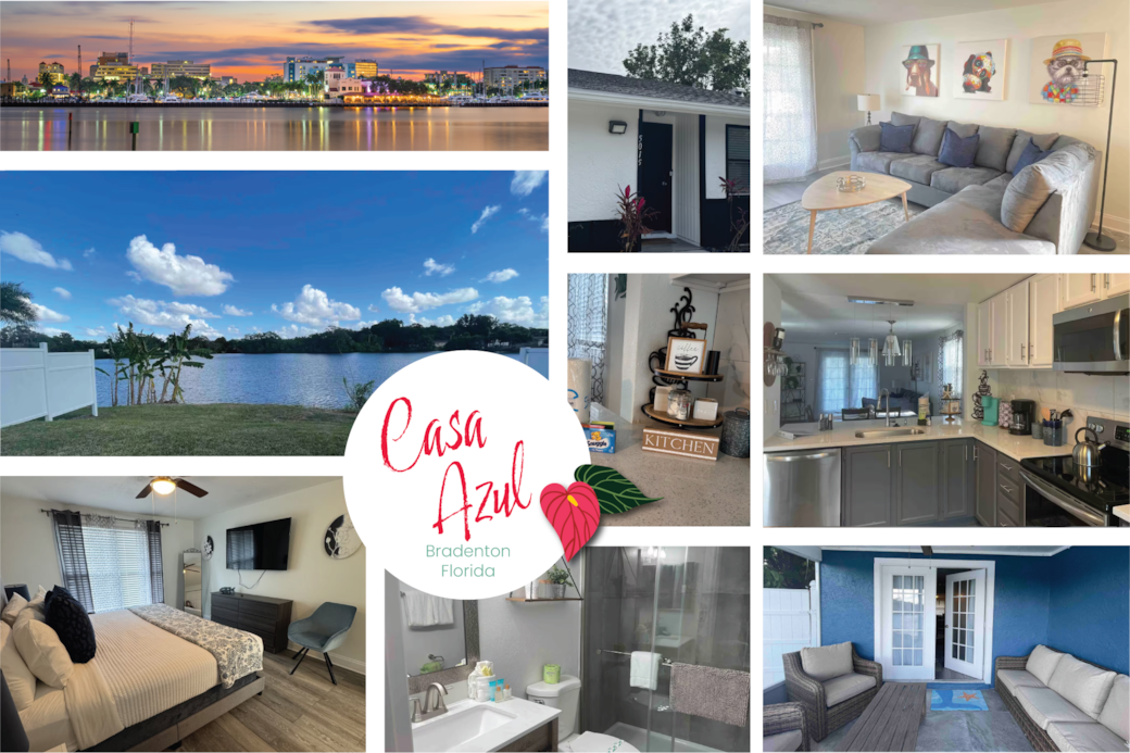 Featuring lake views, a cozy living room, and a modern kitchen—your perfect Bradenton retreat.