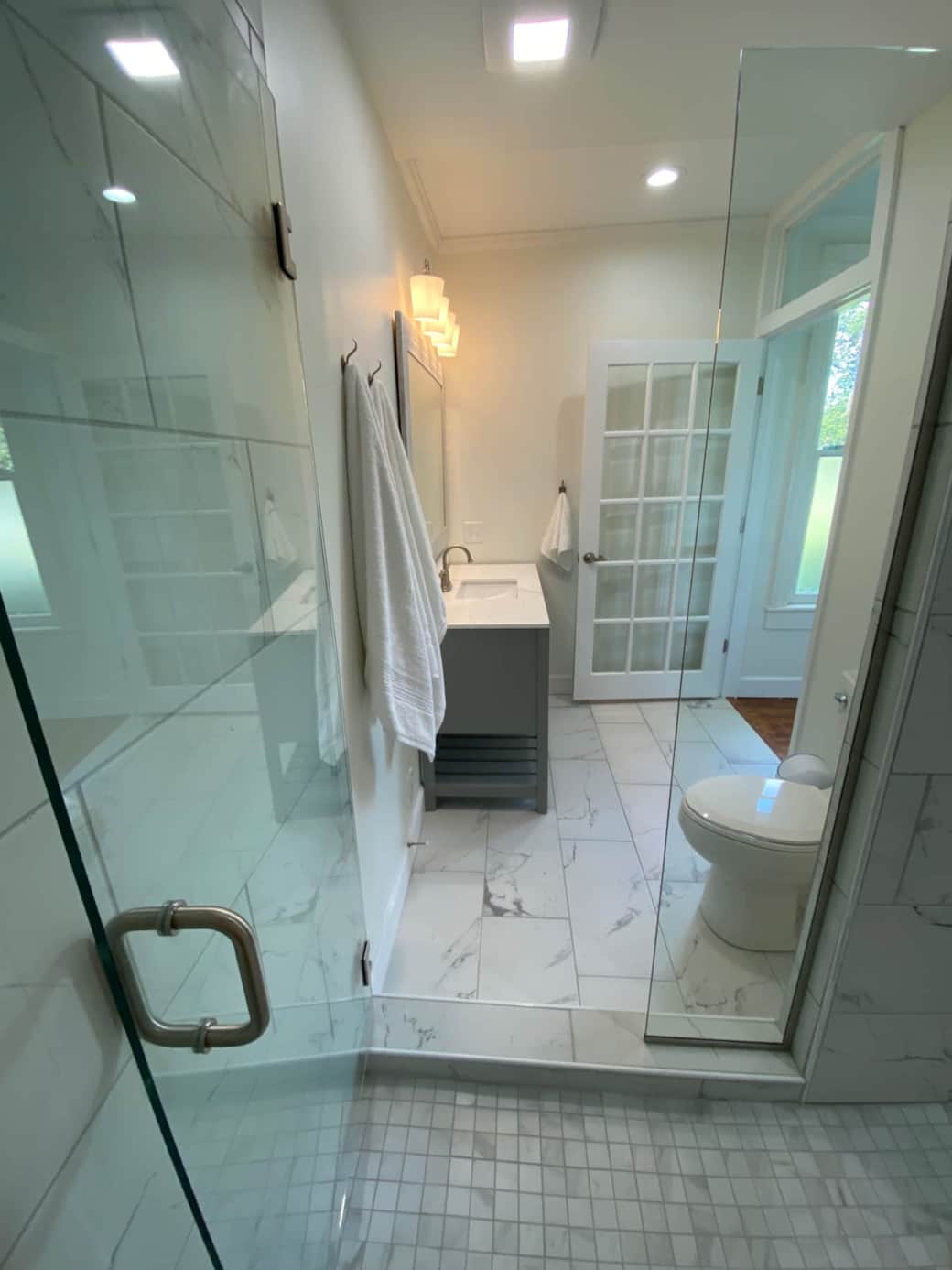 Bathroom on ground floor off master bedroom