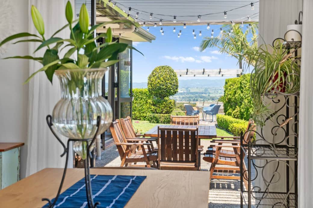 The view from the dining table speaks for itself