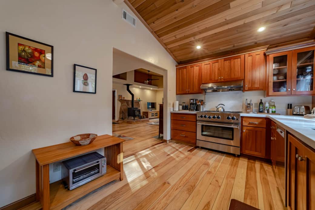 Looking into living room area from kitchen