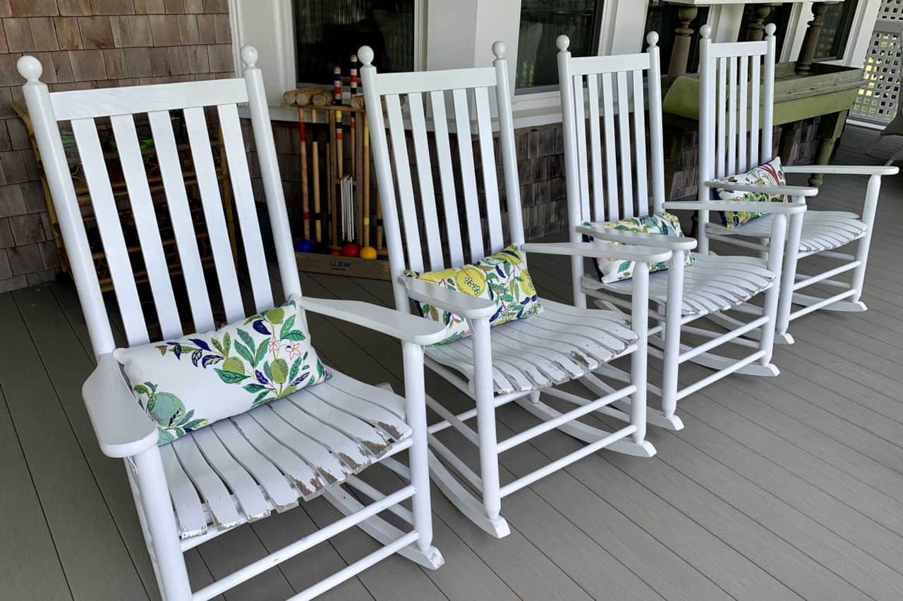 Back porch shot with rocking chairs