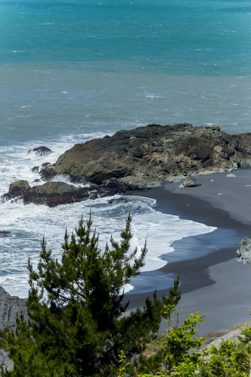 Little Black Sands Beach in Shelter Cove, CA